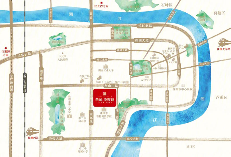 美墅湾项目位于天元衡山中路与湘山路交口