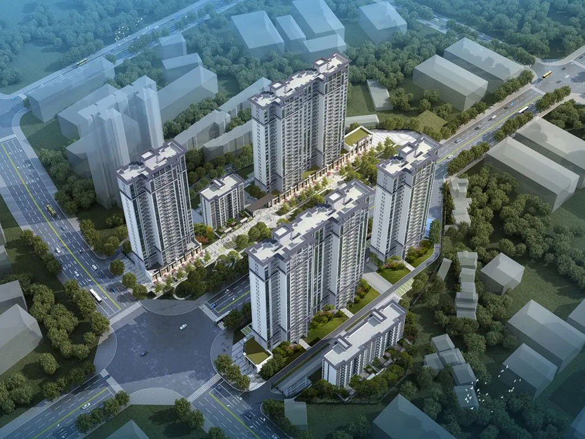 叁号公馆项目位于醴陵市唐山路与寨子岭路交汇处