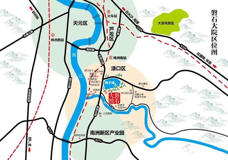 磐石大院项目位于株洲市渌口区松西子社区旁